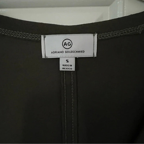 AG Relaxed U Neck T-shirt in Olive Green, Size Small - Picture 4 of 6
